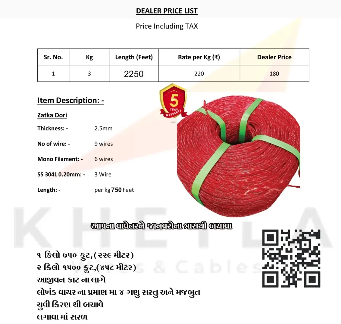 Jatka Dori Technical Specifications and Pricing Details